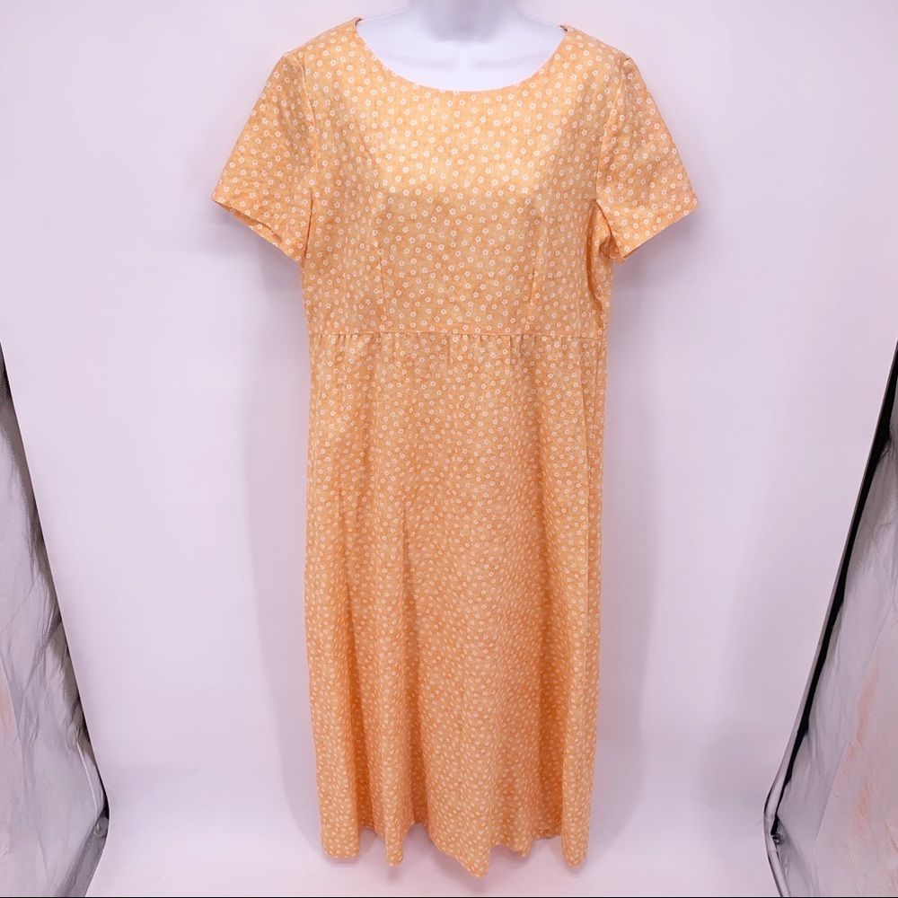 Vintage Orange Floral MuMu Dress Size M-XL